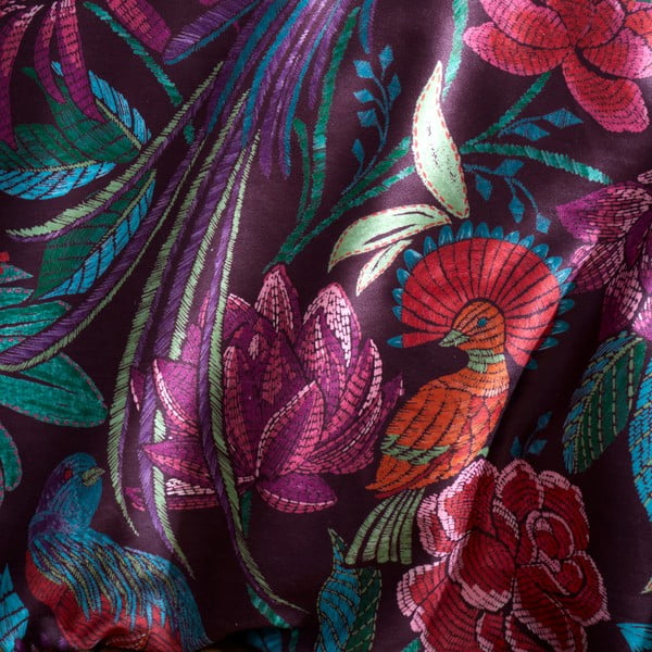 Set copripiumino e federa viola in velluto per letto singolo 135x200 cm Bridgerton Kate Floral – Catherine Lansfield-image-4