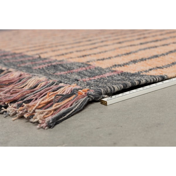 Tappeto rosa/color pesca in cotone 160x230 cm Hampton – Dutchbone-image-3