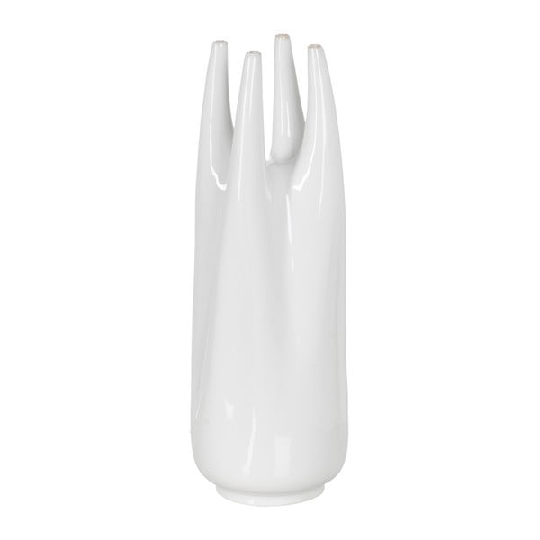 Vaso bianco in ceramica alto (altezza totale 56 cm) Blanca – Ixia