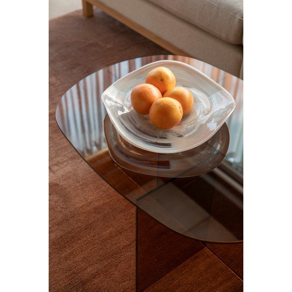 Tavolino da salotto marrone in vetro 60x80 cm Linea – Zuiver-image-3