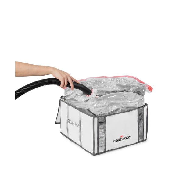 Set di organizer per vestiti sottovuoto/rinforzati in tessuto 2 pz 42x25x25 cm Life – Compactor-image-3