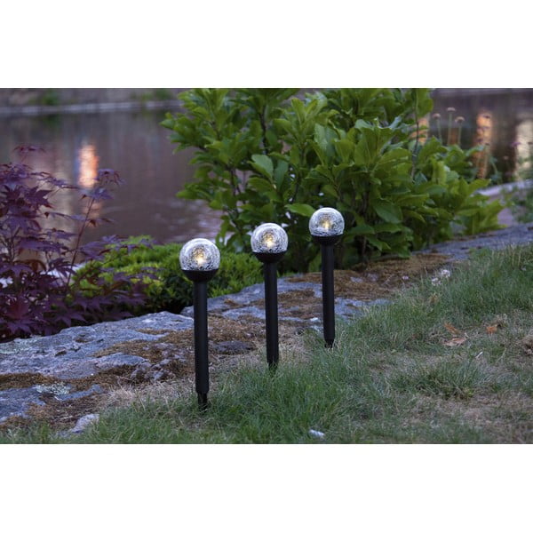 Set di 3 luci LED solari da esterno, altezza 23 cm Roma - Star Trading-image-2