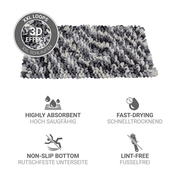 Tappetino per il bagno blu polveroso in tessuto 60x90 cm Lerici – Wenko-image-4