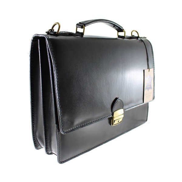 Borsa messenger in pelle nera - Chicca Borse-image-2