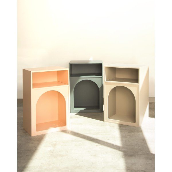 Comodino per bambini antracite con ripiani Orson - Really Nice Things-image-1