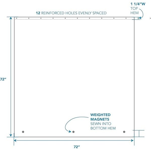 Tenda da doccia blu in PEVA, 183 x 183 cm Peva - iDesign-image-4