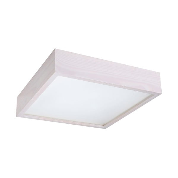 Lampada da soffitto bianca con paralume in vetro 38,5x38,5 cm Busha - Nice Lamps