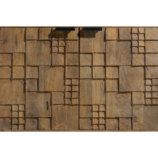 Credenza di colore naturale in mango massiccio 175x78x40 cm Priya – MOME-image-4