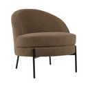 Poltrona grigio-marrone in tessuto bouclé Noble - Leitmotiv