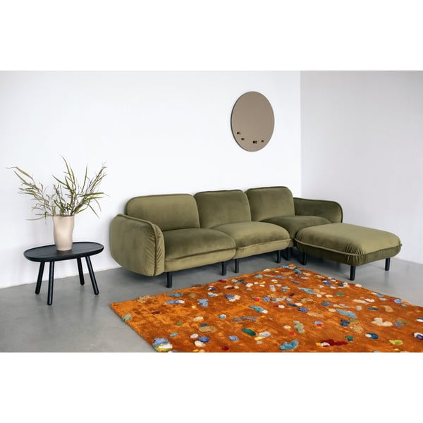 Divano in velluto verde 264 cm Bean - EMKO-image-3