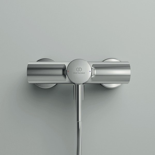 Rubinetto per vasca da bango argentato effetto lucido a muro Ceraline - Ideal Standard-image-2