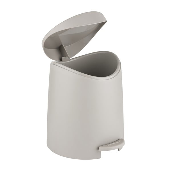 Cestino per la spazzatura grigio tortora in plastica con pedale 3 l Portes – Allstar-image-1