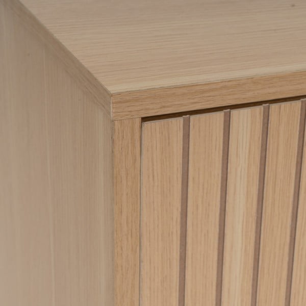 Comodino di colore naturale con effetto rovere Mid-Lines – Casa Selección-image-3