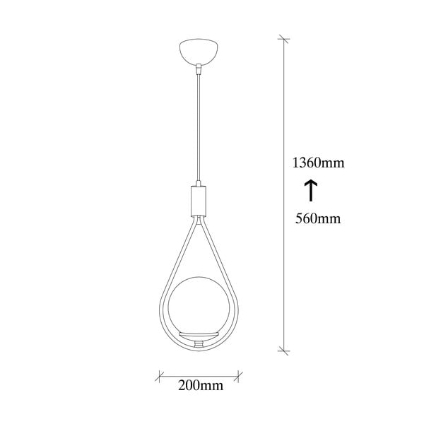 Lampadario bianca e nera con paralume in vetro Mudoni – Opviq lights-image-4