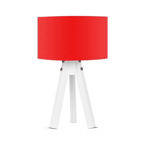 Lampada da tavolo con paralume rosso Bianca - Kate Louise