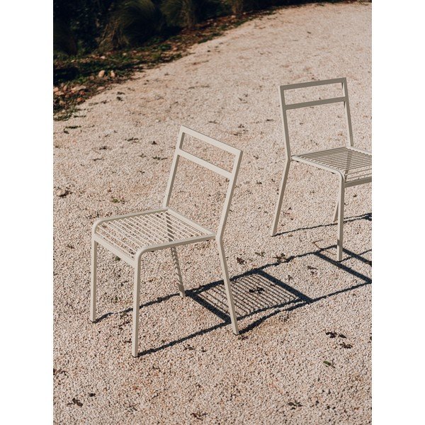 Sedia da esterno beige in metallo Oto – noo.ma-image-2