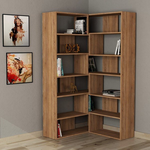 Libreria ad angolo in legno di rovere Molly N 4 - Decortie-image-1