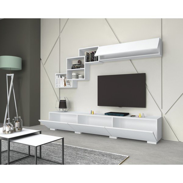 Tavolo TV bianco 210x40 cm Fly - Gauge Concept-image-1