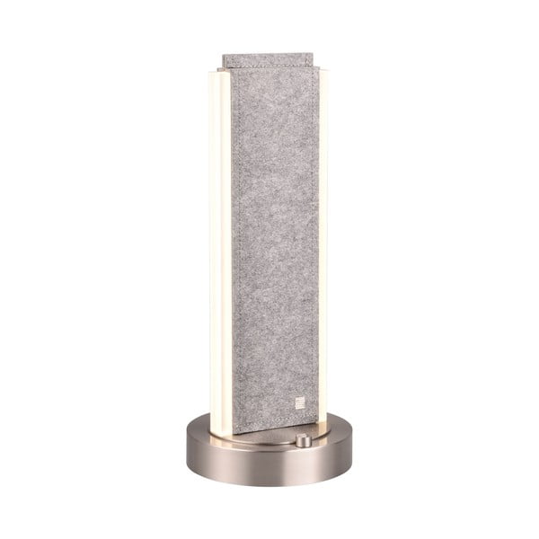 Lampada da tavolo a LED grigia con controllo vocale/app mobile con paralume in tessuto (altezza 51 cm) Cicara - CINQUE