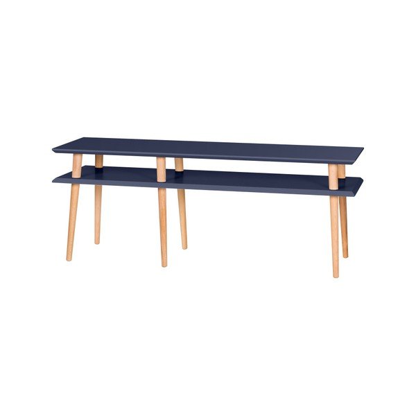 Tavolino grigio grafite Mugo, lunghezza 139 cm - Ragaba