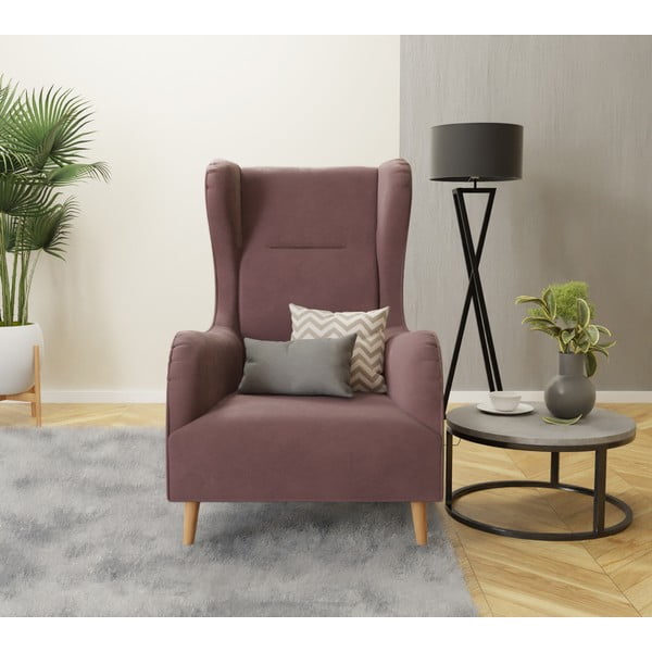 Poltrona in velluto rosa Carole - Ropez-image-3