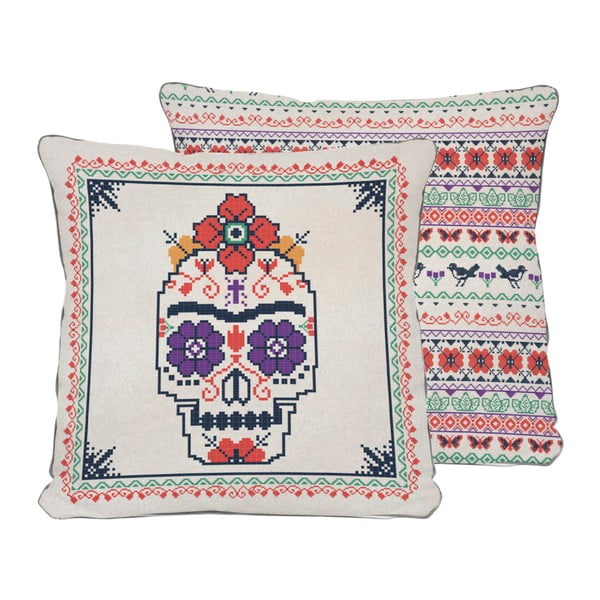 Federa reversibile Sugar Skull, 45 x 45 cm - Madre Selva