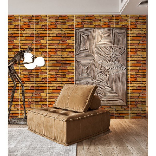 Set di pannelli adesivi per muro 6 pz 30x60 cm Brick Wall – SP TREND-image-3