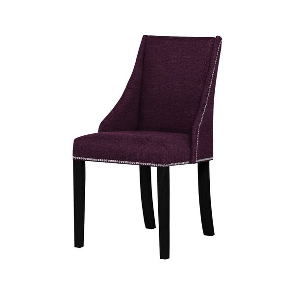 Sedia viola con gambe in faggio nero Patchouli - Ted Lapidus Maison