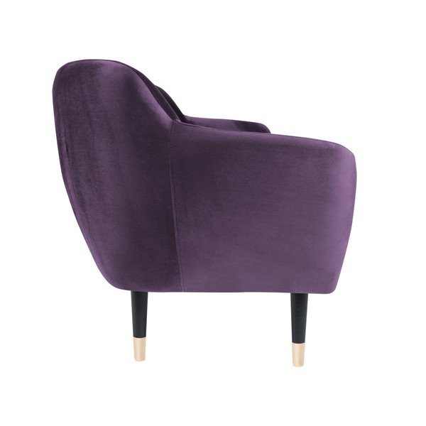 Divano viola con gambe nere Benito, 158 cm - Mazzini Sofas-image-3