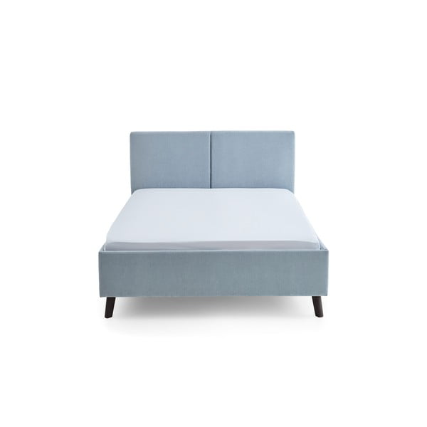 Letto matrimoniale imbottito azzurro con rete inclusa 140x200 cm Piano – Meise Möbel-image-4