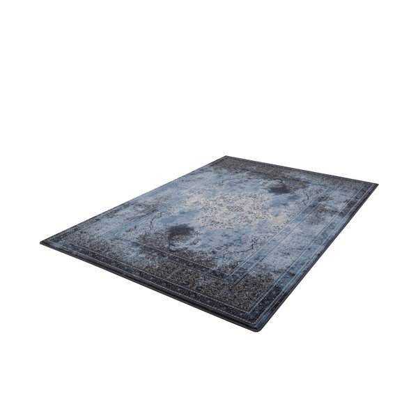 Tappeto blu in lana 100x180 cm Difida – Agnella-image-4