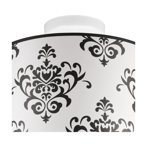 Lampada da soffitto bianca e nera con paralume in tessuto ø 35 cm Print - LAMKUR-image-3