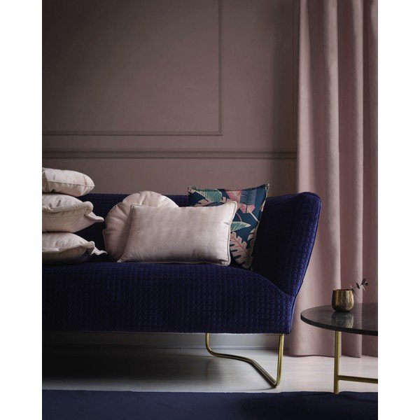 Cuscino Susan in velluto blu e rosa, 45 x 45 cm - Velvet Atelier-image-1