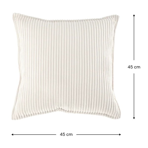 Cuscino per divano da bambini color crema con rivestimento in velluto a coste Block – Wigiwama-image-3