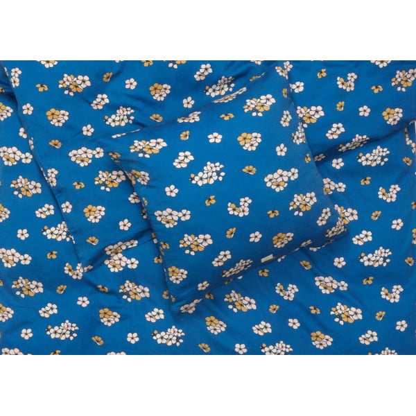 Lenzuolo matrimoniale in cotone sateen blu 200x220 cm Grand Pleasantly - JUNA-image-1