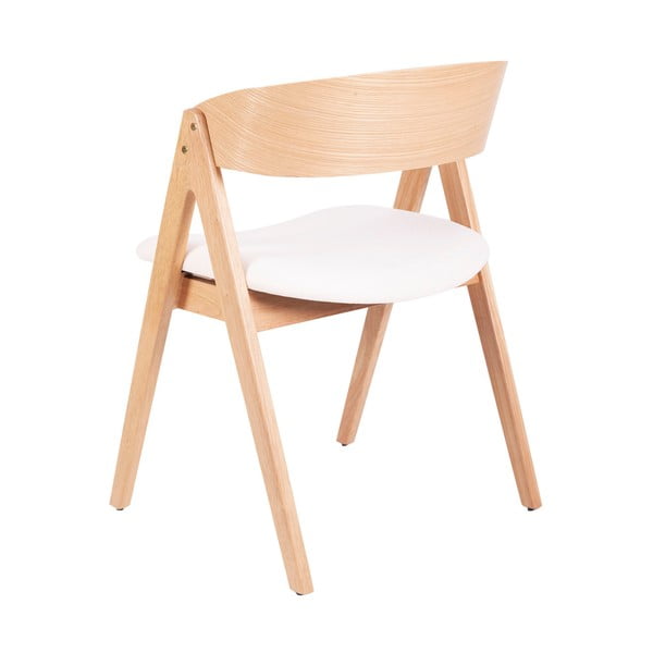 Set di 2 sedie da pranzo in legno di gomma con seduta bianca Rina - sømcasa-image-1