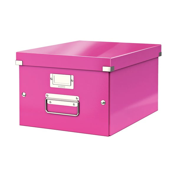 Scatola portaoggetti rosa Universale, lunghezza 37 cm Click&Store - Leitz