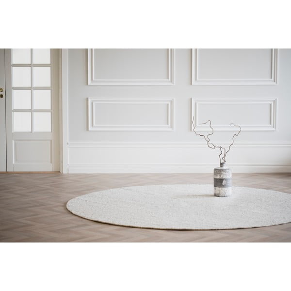 Tappeto rotondo in lana grigio chiaro ø 250 cm Auckland - Rowico-image-2