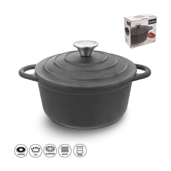 Pentola in ghisa con coperchio 2,7 l Litina - Orion-image-3