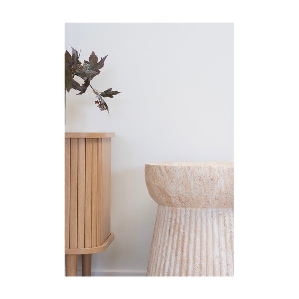 Tavolino da giardino rotondo in pietra ø 37 cm Bonn – House Nordic-image-4