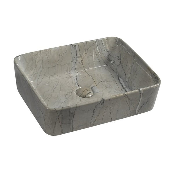 Lavabo grigio in ceramica 47,5x37,5 cm Dalma – Sapho