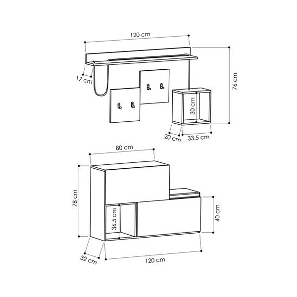 Set da corridoio bianco Holdon - Kalune Design-image-3