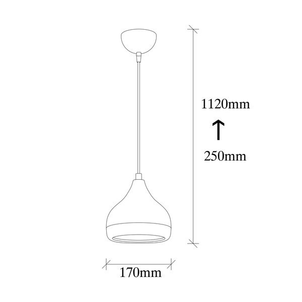 Lampada a sospensione di colore nero-rame Yildo, ø 17 cm - Opviq lights-image-3