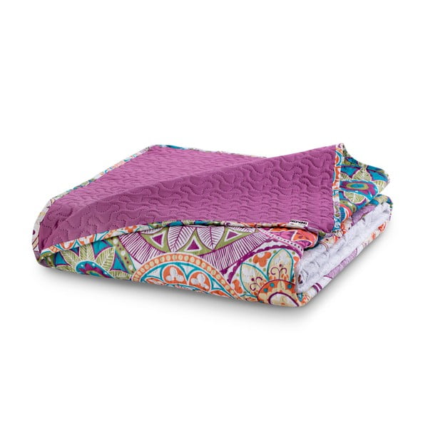 Copriletto reversibile in microfibra fucsia , 170 x 270 cm Bibi - DecoKing-image-3