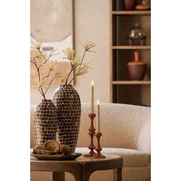 Vaso marrone in bambù (altezza totale 40 cm) Tudela – Light & Living-image-1