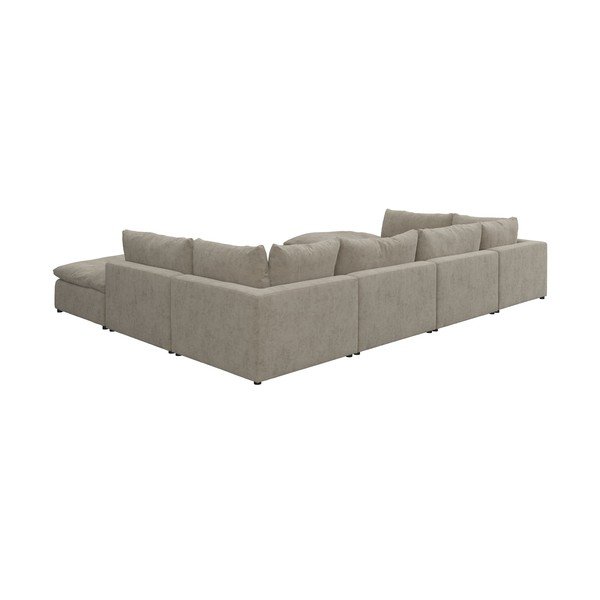 Divano angolare a U grigio chiaro Moonlight - Furninova-image-4