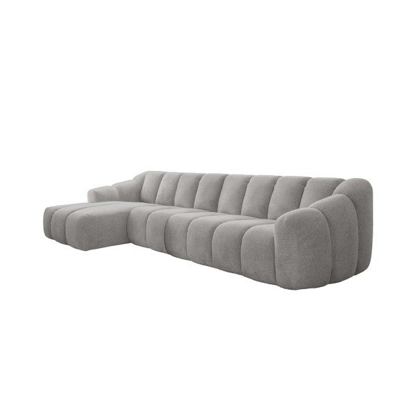 Divano angolare grigio chiaro (con penisola a sinistra/con chaise lounge) Shell – Miuform