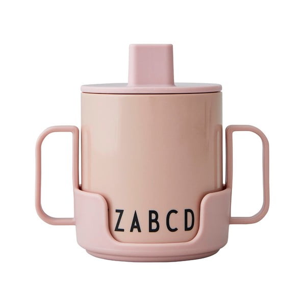 Tazza per bambini rosa Eat & Learn - Design Letters-image-3