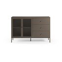 Credenza grigia in metallo 140x90x40 cm Fayna – Marckeric