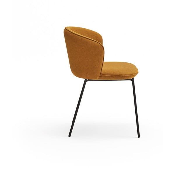 Set di sedie da pranzo color senape in imbottito 2 pz Add – Teulat-image-4